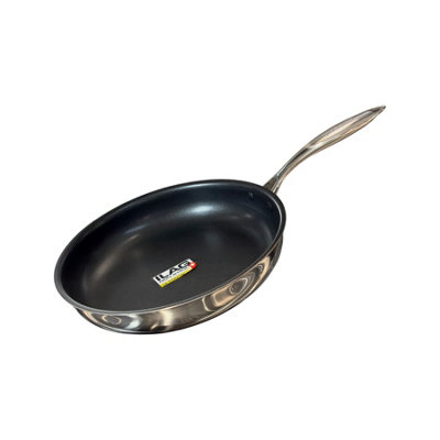 B&Q -  Elite Tri-Ply 18/8 Stainless Steel Frying Pan With Ilag Ultimate Non Stick Coating  24 Cm 2.1 Litre