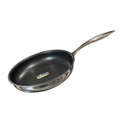 B&Q -  Elite Tri-Ply 18/8 Stainless Steel Frying Pan With Ilag Non-Stick 28 Cm 2.8 Litre