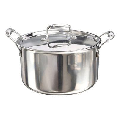 Buckingham Elite Triply  18/8 Stainless Steel Casserole 24 Cm , 5 Litre