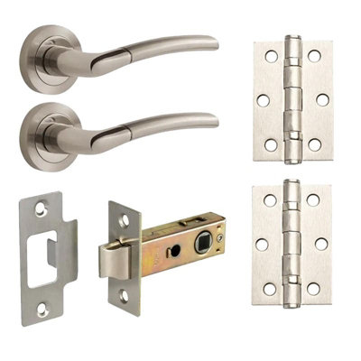 Designer Levers Augusta Lever On Rose Door Pack Dual Tone NickelHandle/hinges/door LatchDesigner Lever