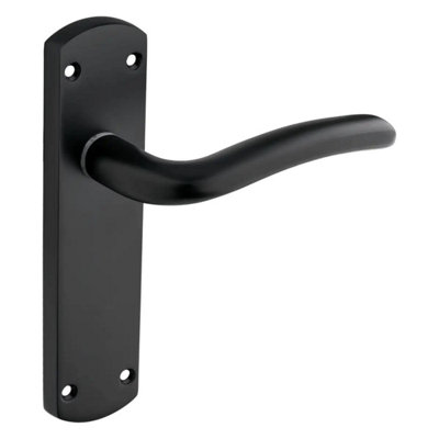 Goodrich Lever Latch Door HandleMatte BlackPairInternalDesigner Levers from B&Q