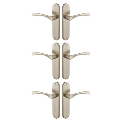 Marvel Lever Latch Door HandleBrushed NickelPack Of 3Designer Levers from B&Q