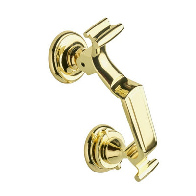 Doctor Door KnockerPolished Brass60 X 195mmHardware Solutions from B&Q