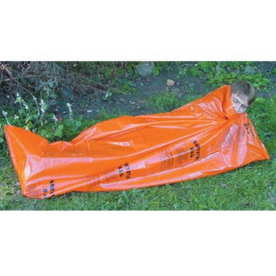 Highlander Orange Survival Bag Bivi Bag Survival Emergency Bushcraft Walking from B&Q