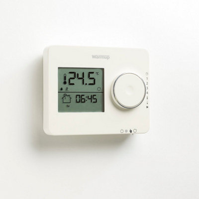 Warmup Manual Control Thermostat Programme Controller Underfloor Heating White from B&Q