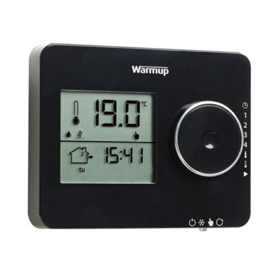 Generic Warmup Tempo Digital Thermostat Piano Black For Underfloor Heating Systems from B&Q