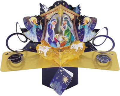 Second Nature Pop Up Greeting Card Christmas Nativity Game
