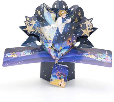 Second Nature Angel & Stars Pop Up Christmas Card