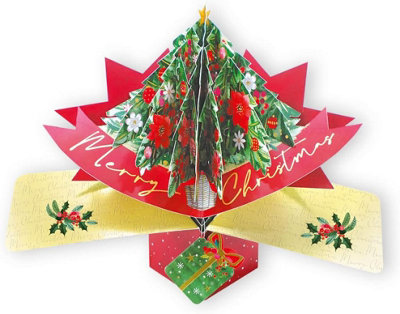 Second Nature Xmas Tree 3D Pop Up Christmas Card