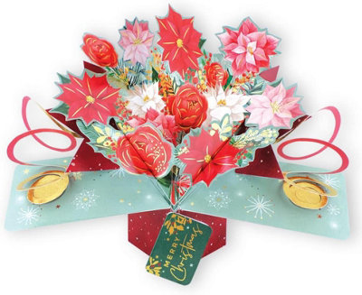 Second Nature Bouquet 3D Pop Up Christmas Card from B&Q