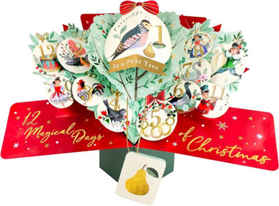 Second Nature Traditional Bauble Pop Up Christmas Card