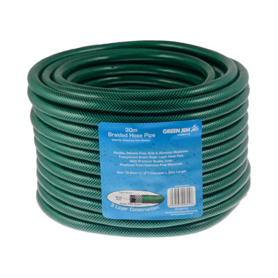 - Garden Hose Pipe 30-Metre Braided Heavy Duty Pvc Anti-Kink Flexible Watering