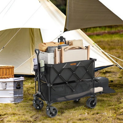 Vevor Foldable Double Decker Wagon 400L Collapsible With All Terrain Wheels Heavy Duty 350 To 450 Lb Weight Capacity 52 Inch from B&Q