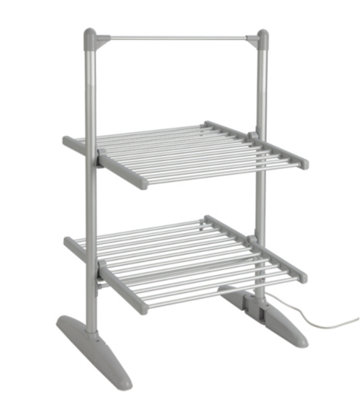 Groundlevel Energy Efficient Heated Electric Clothes Airer - 2 Tier