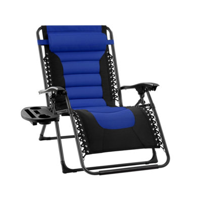 Groundlevel Extra Wide Luxury Gravity Garden Sun Lounger / Relaxer Chair from B&Q