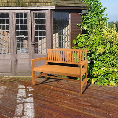 Groundlevel 2 Seater Modern Wooden Garden Bench from B&Q