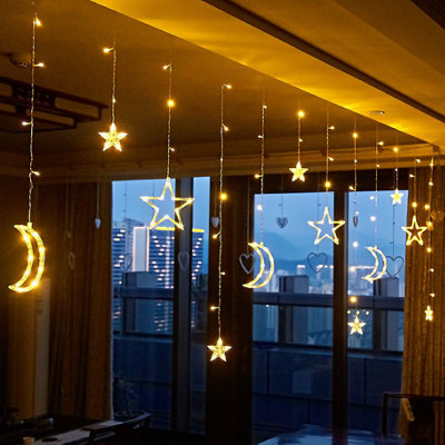 B&Q -  Indoor / Outdoor Star And Moon Led Curtain Lights