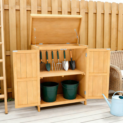 Groundlevel Wooden Garden Potting Shed With Astro Turf Roof from B&Q