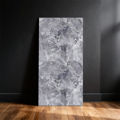 Rackhams Grey Self Adhesive Marble Effect Tiles - 50 Pieces - Image 3