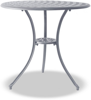 Homeology Oshowa Grey Garden And Patio Cast Aluminium Bistro Table from B&Q