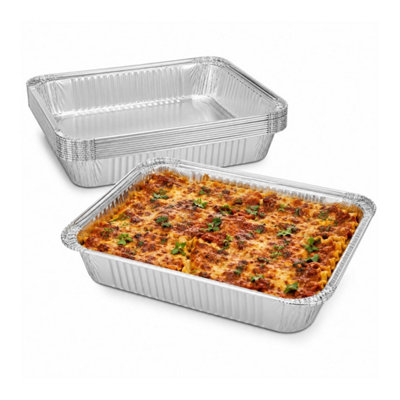 Large Aluminium Foil Platter Trays 2500ml 2 Pack BBQ Serving Catering Plate - Image 2