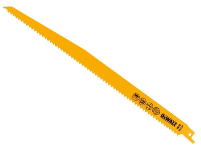 Dewalt Dt2350-Qz Bi-Metal Reciprocating Blade For Wood With Nails 305mm (Pack 5) Dewdt2350Qz from B&Q