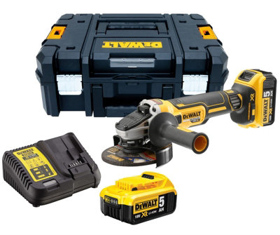 B&Q -  Dcg405P2 18V Xr Brushless Cordless 125mm Angle Grinder -2 X 5.0Ah Battery