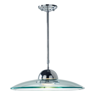 The Lighting Studio Hemisphere Pendant Polished Chrome And Clear Glass from B&Q