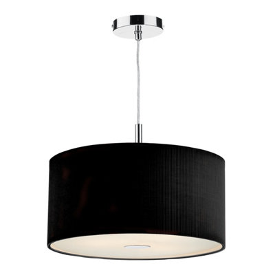 DAR Zaragoza 3 Light Pendant Black 40Cm from B&Q
