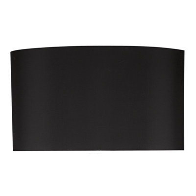 DAR Viking Black Linen Drum Shade 30Cm from B&Q