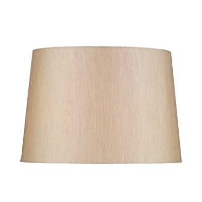 DAR Gustav Silver Faux Silk Tapered Drum Shade 36Cm from B&Q