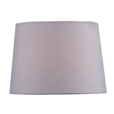 DAR Wickford Grey Cotton Tapered Drum Shade 20Cm from B&Q