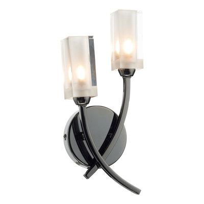 DAR Morgan Double Wall Bracket Black Chrome from B&Q