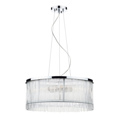The Lighting Studio Japan 3 Light Pendant Polished Chrome Glass from B&Q