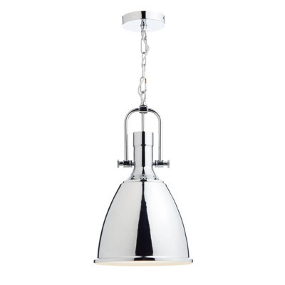 The Lighting Studio Nolan 1 Light Pendant Polished Chrome from B&Q