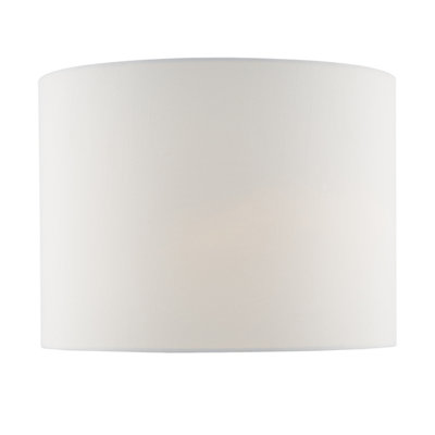 DAR Olalla Ivory Faux Silk Drum Shade 34Cm from B&Q