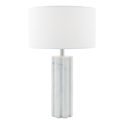 DAR Erebus Table Lamp Marble Effect With Shade from B&Q