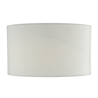 DAR Ingleby White Cotton Drum Shade 35Cm from B&Q
