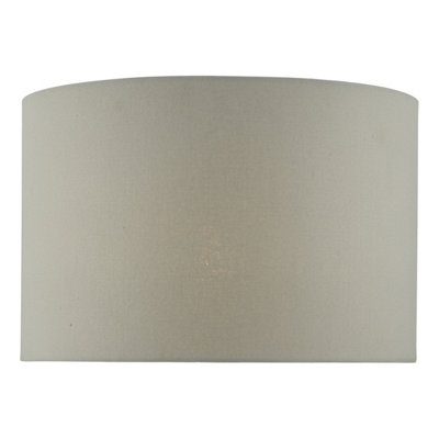 DAR Cassandra Grey Cotton Drum Shade 40Cm from B&Q
