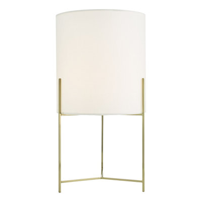 DAR Michaela Table Lamp Satin Gold With Shade from B&Q