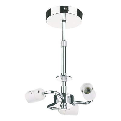 DAR 3 Light Semi Flush Suspension Polished Chrome from B&Q