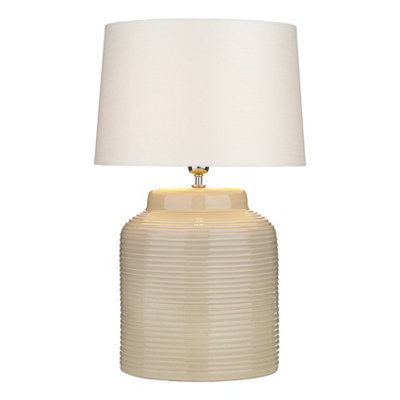 Dar Tidal Table Lamp Taupe Ceramic Base Only