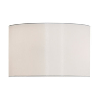 DAR Risha Ivory Faux Silk Drum Shade 36Cm from B&Q