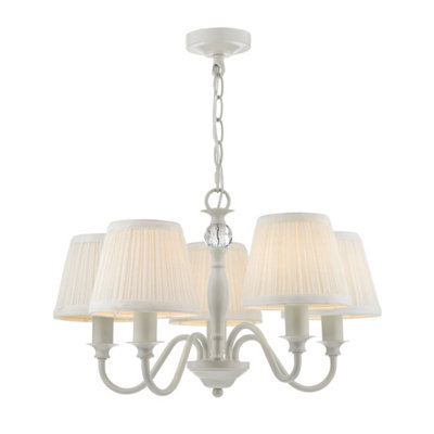 DAR Laura Ashley Ellis 5Lt Pendant Grey With Shades from B&Q