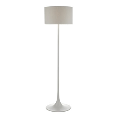 DAR Funchal Floor Lamp Matt Grey With Shade from B&Q