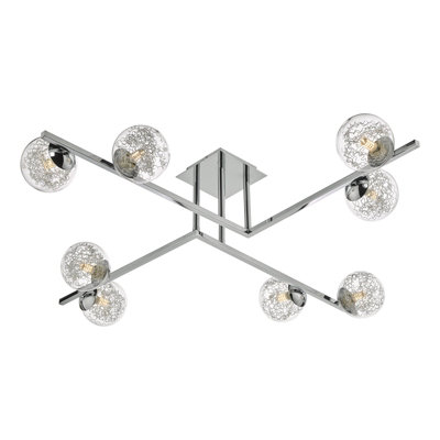DAR Taghrid 8 Light Semi Flush Polished Chrome from B&Q