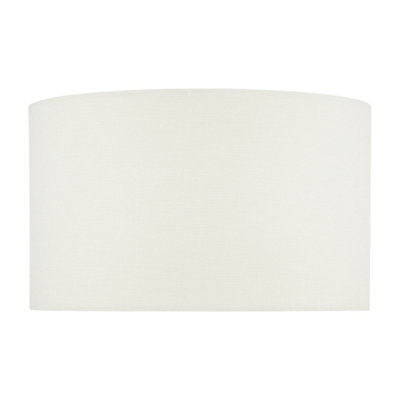 DAR Esarosa White Linen Drum Shade 37Cm from B&Q