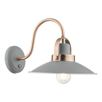 DAR Liden Single Wall Light Graphite Copper from B&Q