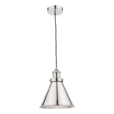 The Lighting Studio Laura Ashley Rufus Pendant Polished Chrome from B&Q