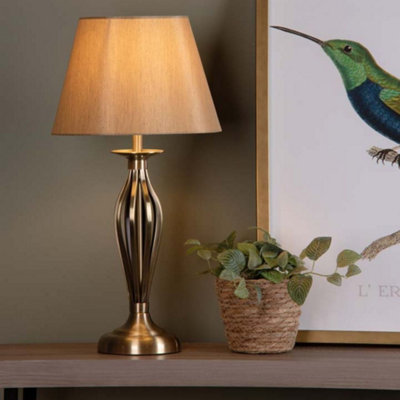 Pagazzi Lighting Pagazzi Miranda Antique Brass Table Lamp from B&Q